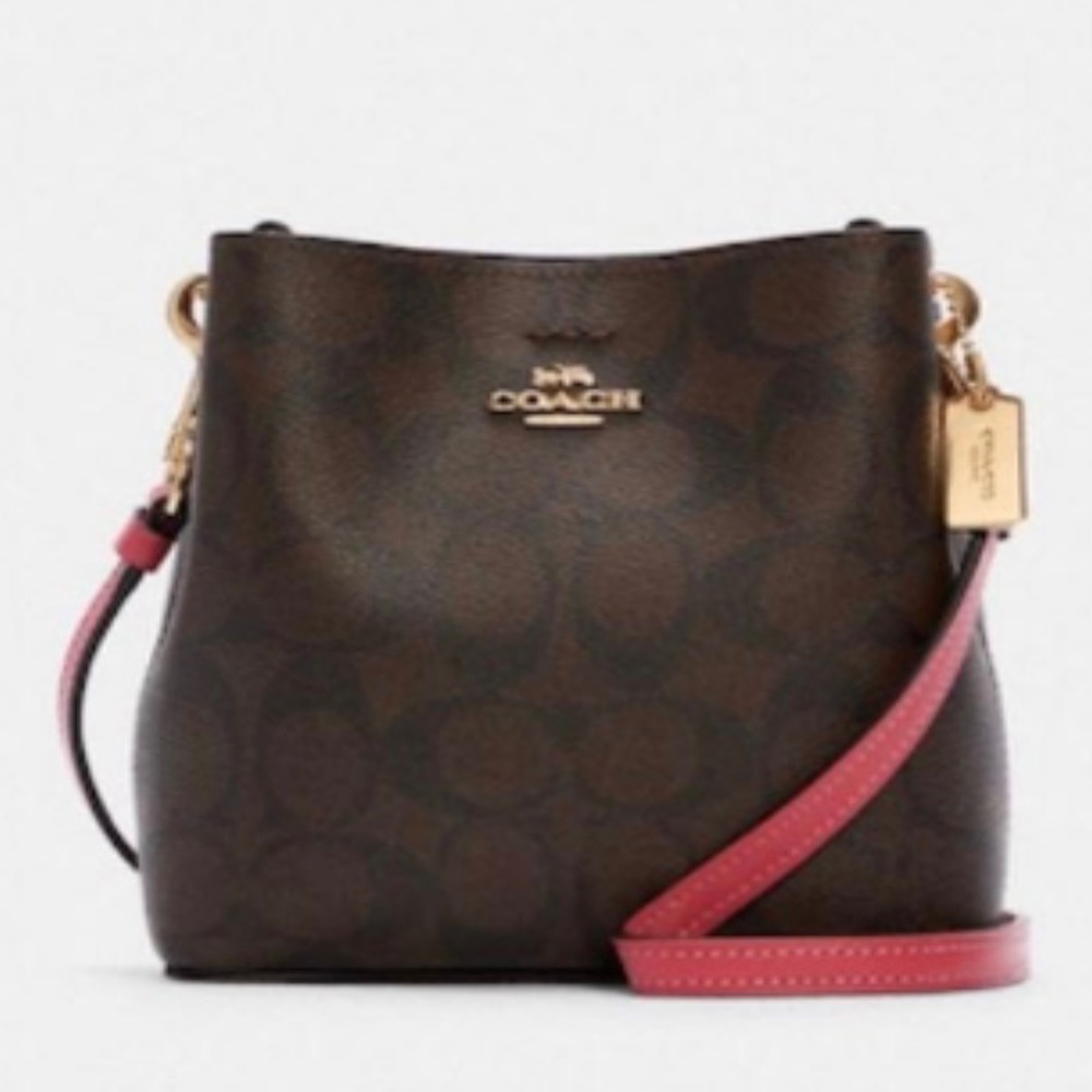 Coach Mini Town Bucket Bag In Signature Canvas